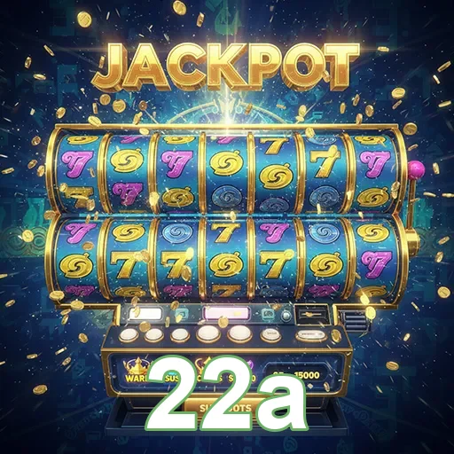 Imagem de um caça-níqueis colorido do site 22a, destaque para símbolos e luzes vibrantes, diversão garantida.